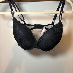 Victoria's Secret Black Lace Demi/Demi Double